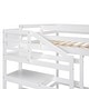 preview thumbnail 28 of 30, Full Size Loft Bed with Built-in Storage Staircase and Hanger for Clothes, Grey - Solid Pine Wood Frame, Maximized Space