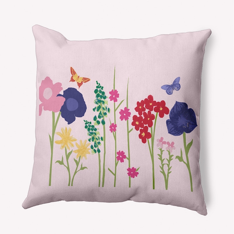 Little Garden Decorative Throw Pillow - 26" x 26" - Light Pink