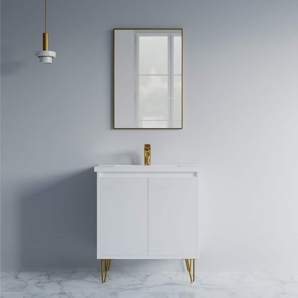 Kennan 30" Single Bathroom Vanity Set with V Legs