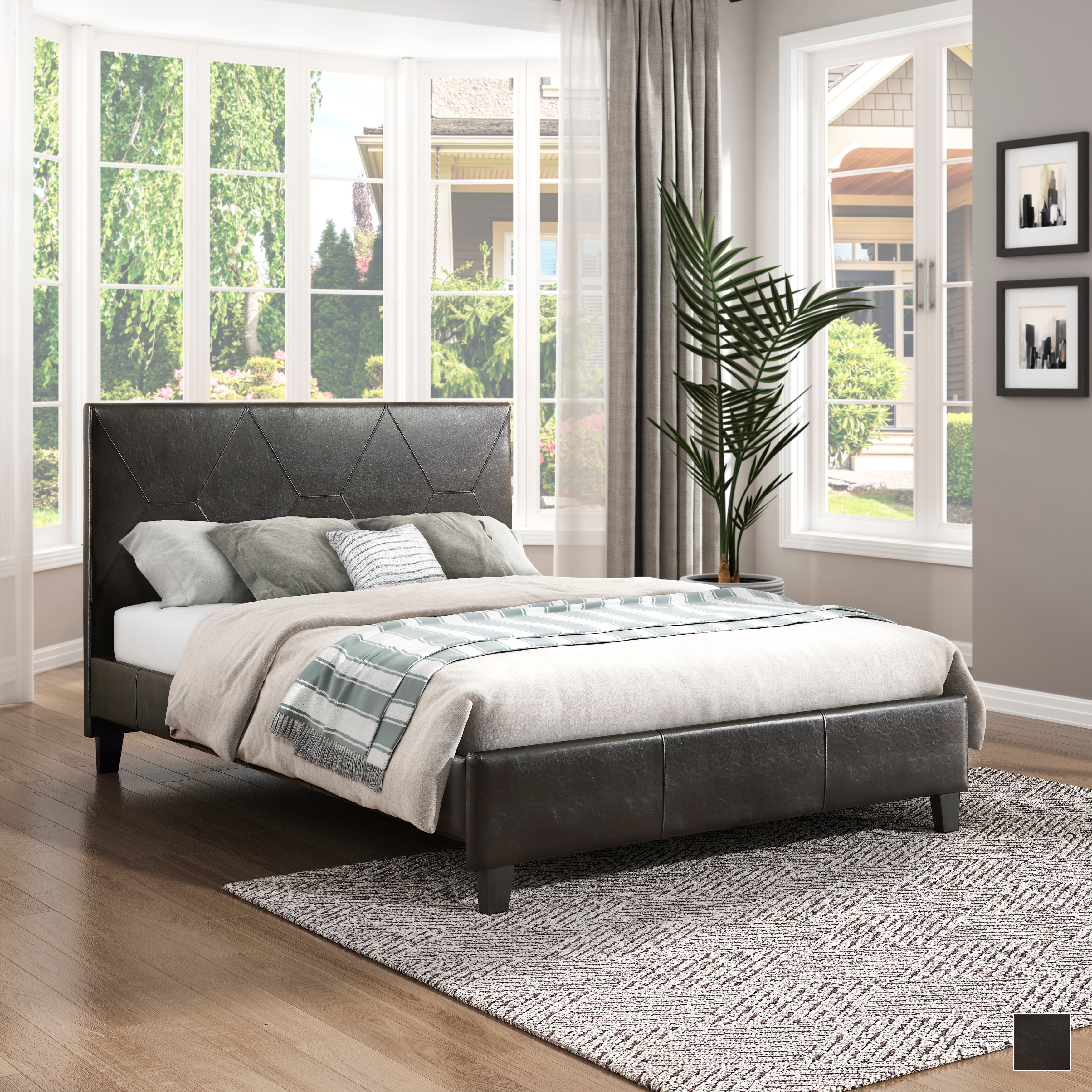 Bosworth upholstered shop platform bed