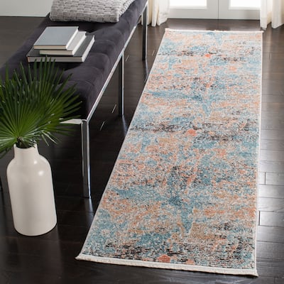 SAFAVIEH Shivan Kathryne Modern & Contemporary Abstract Blue/Ivory Rug