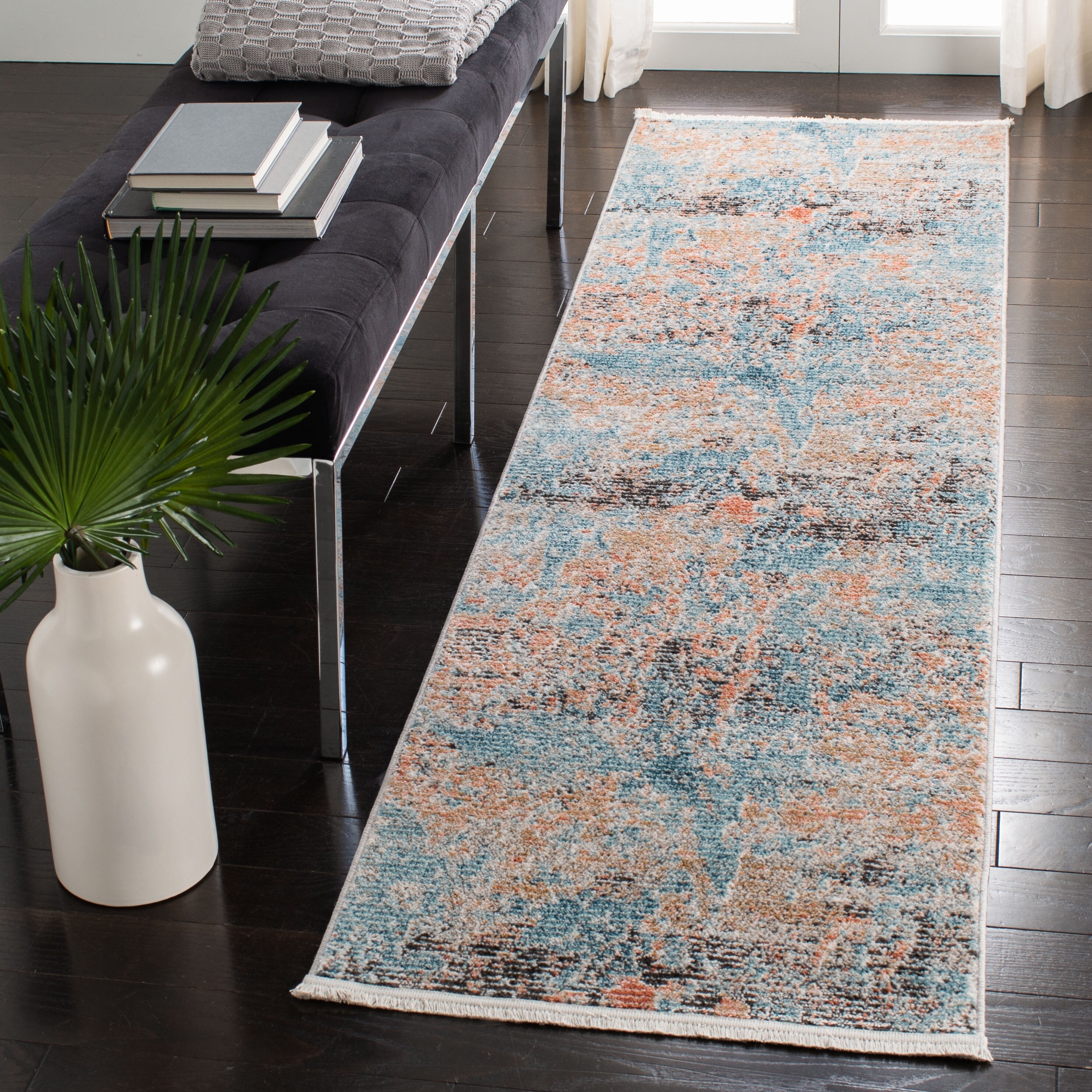 Shop Safavieh Shivan Modern Contemporary Abstract Blue Ivory Rug