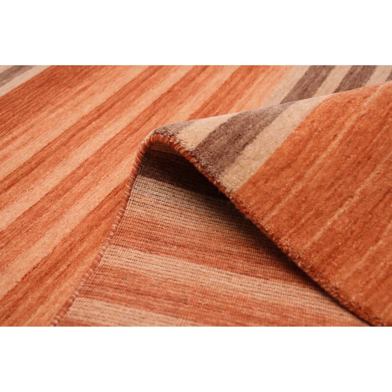 ECARPETGALLERY Hand Loomed Kashkuli Gabbeh Copper Wool Rug - 5'4 x 7'6