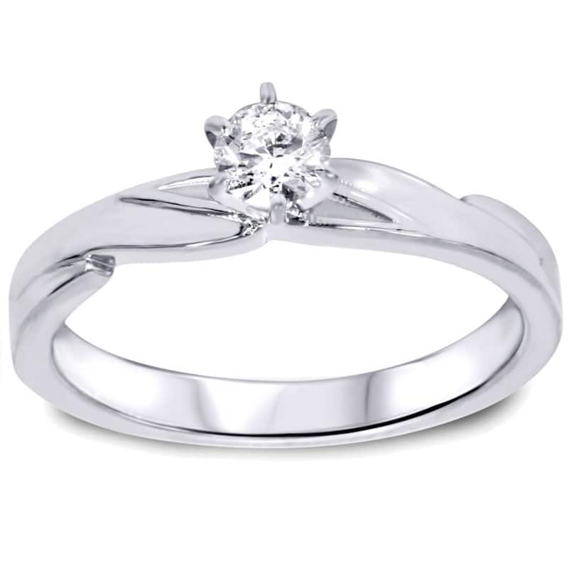 1/4ct Diamond Engagement Wedding Ring Set White Gold