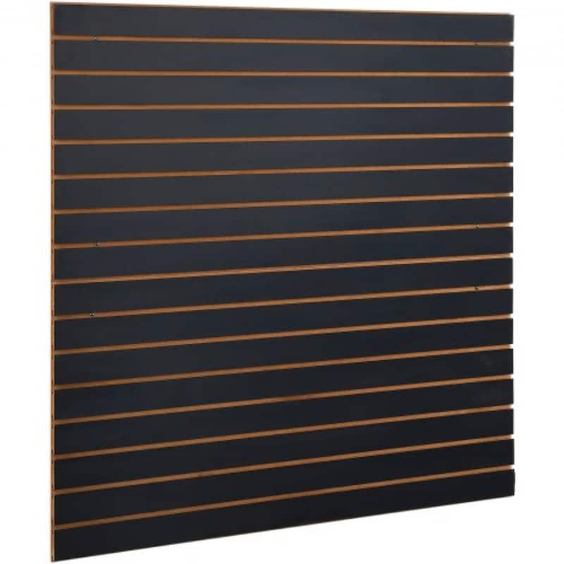 Black 4 x 2 Feet MDF Heavy Duty Garage Wall Organizer Panels with 3" Standard Groove Space - 24"H x 48"L