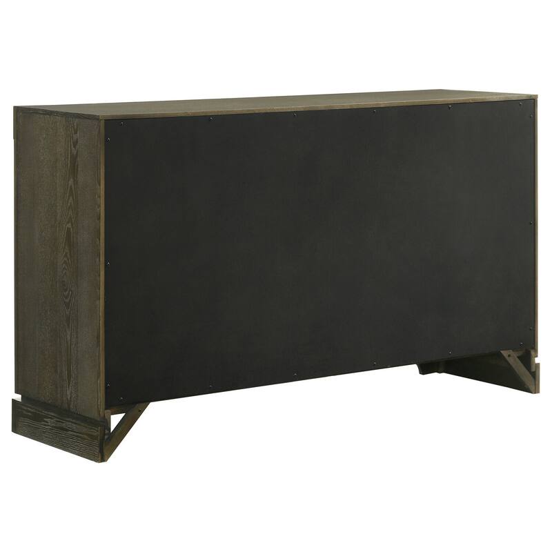 6-Drawer Dark Cocoa Dresser Cabinet with Sleek Finish, Smooth Glide Drawers, and Durable Bedroom Storage Design