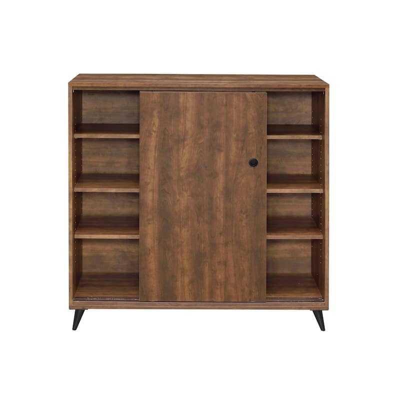 Southside Oak Shoe Cabinet with 2 Sliding Doors