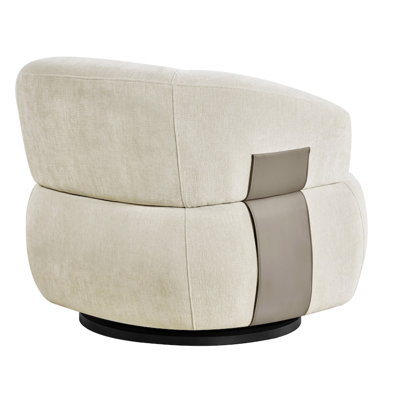 Kieon 33"W 360 Swivel Barrel Chair Modern Accent Chair Set of 2