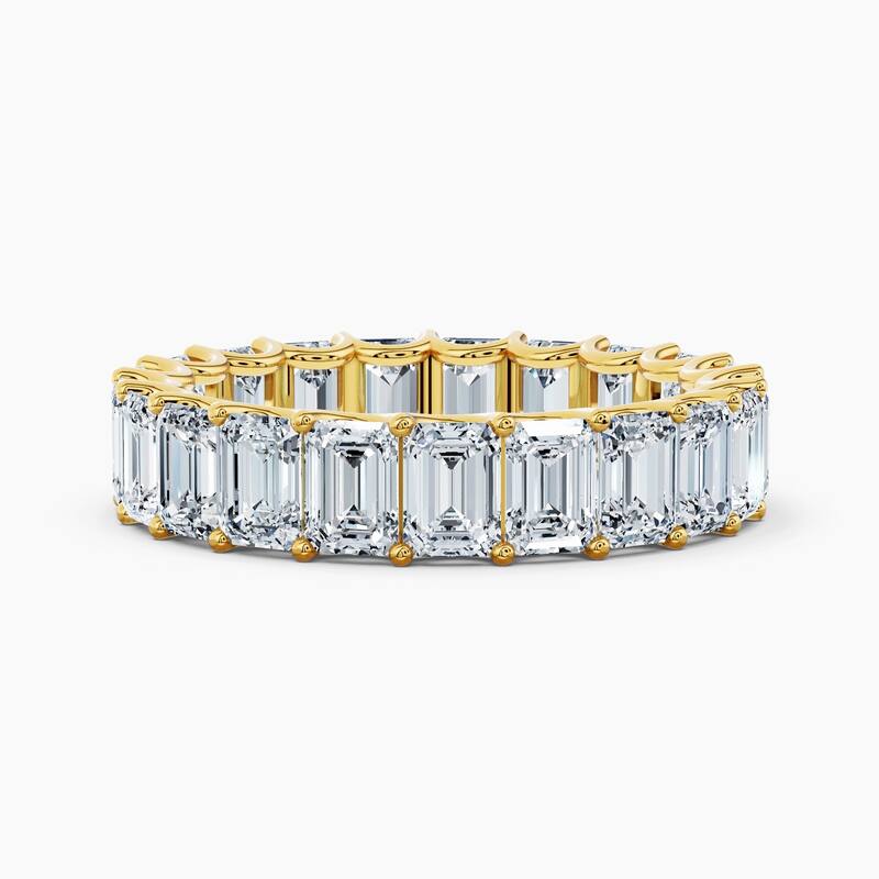 Auriya 14k Gold Emerald North-South Lab Grown Diamond Eternity Band 2.90 - 12.75 ct. tw. (F-G, VS) - 5.25 ct. wt. - 4.5 - Yellow