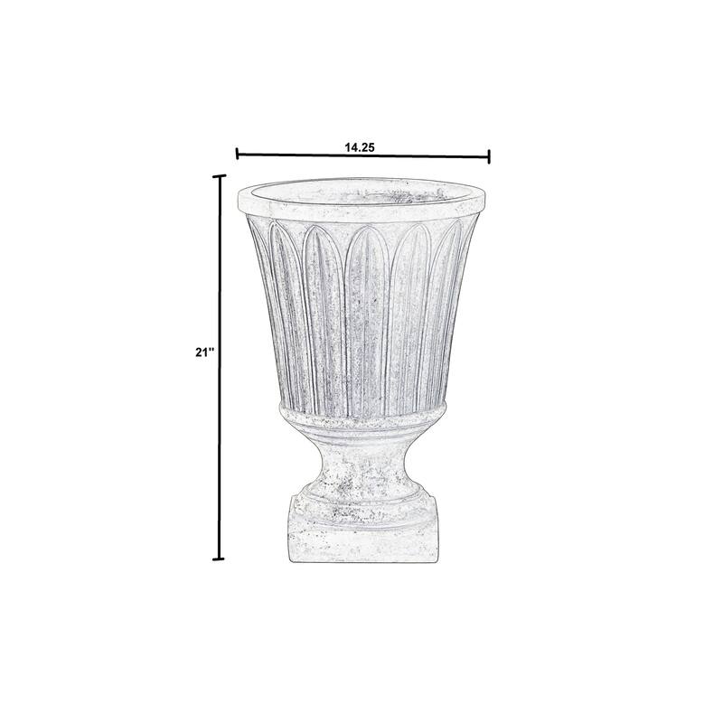 Fiberstone Longleaf Urn with drain hole and plug