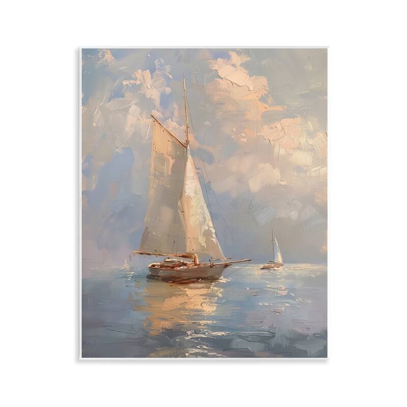 Stupell Maritime Ship on Cloudy Sea Wall Plaque Art Design By Arlington Prints - 11 x 14