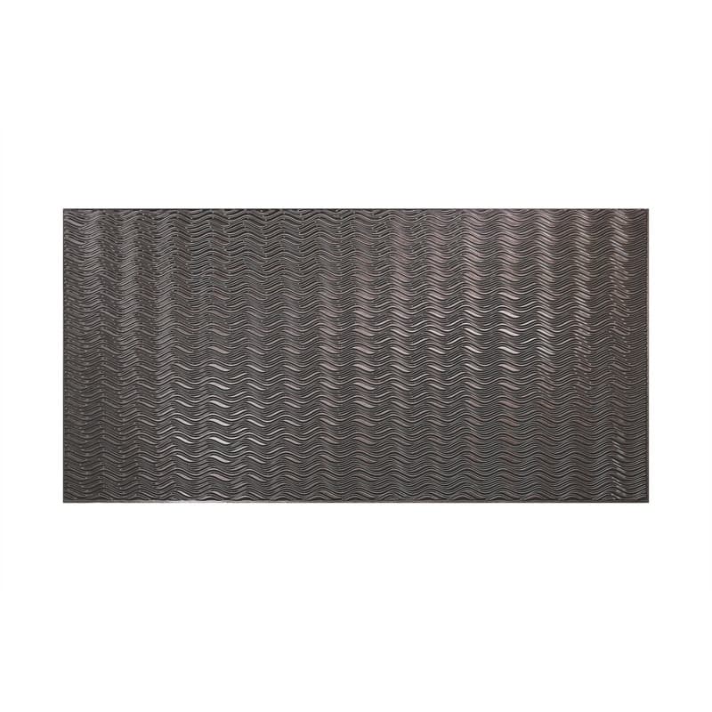 FASÄDE Current Horizontal 4-foot x 8-foot PVC Wall Panel in Smoked Pewter - 4 x 8