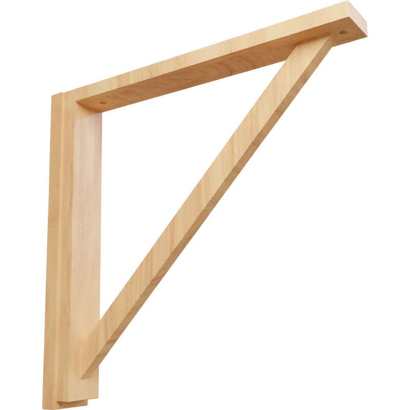 Traditional Shelf Bracket - 2 1/2 W x 17 3/4 D x 17 1/4 H - Red Oak