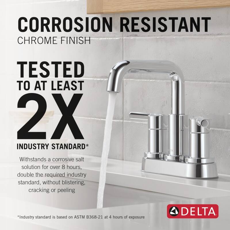 Delta 25849LF Nicoli 1.2 GPM Centerset Bathroom Faucet with Push