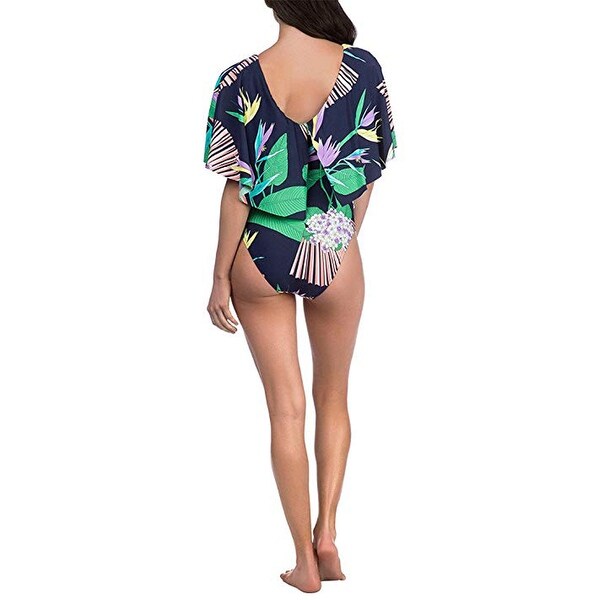 trina turk flutter sleeve swimsuit