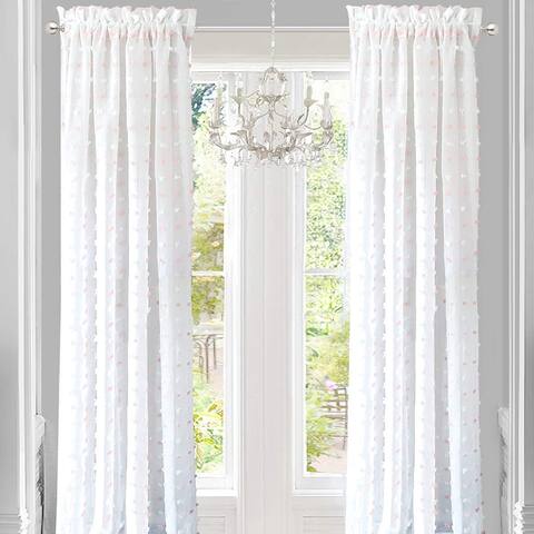 DriftAway Lily White Voile Sheer Window Curtain Panel Pair