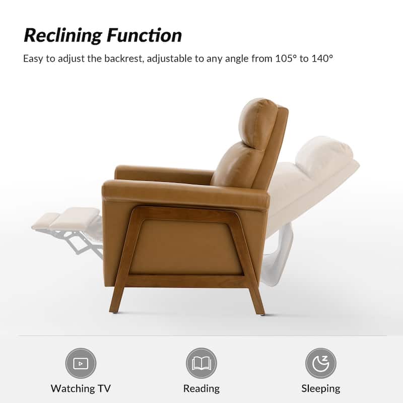 Jaime Modern Genuine Leather Power Recliner Built in USB Ports Set of 2 by HULALA HOME