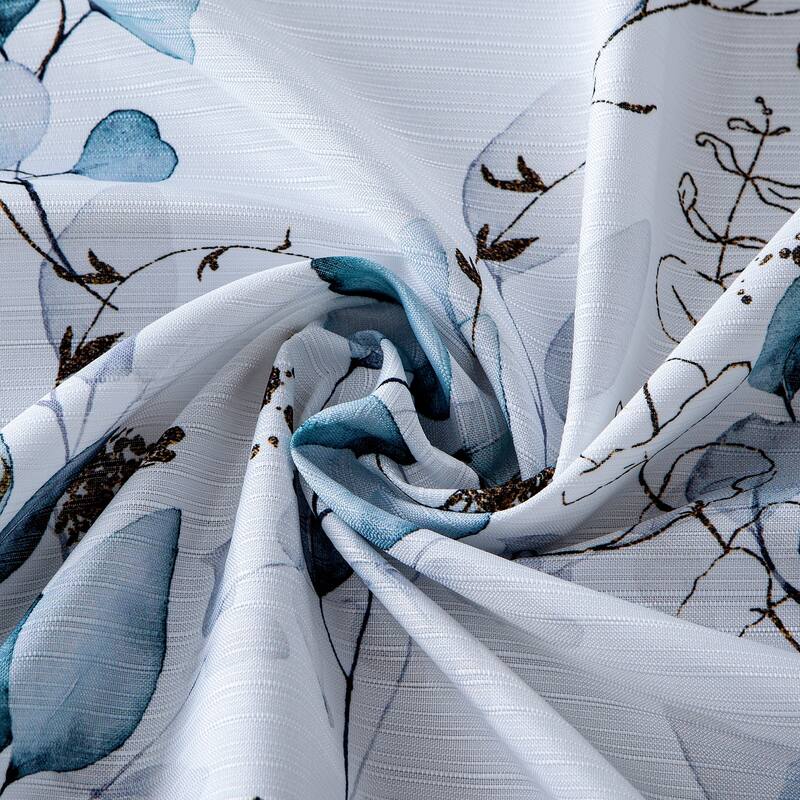 Dainty Home Sweet Garden Printed Fabric 3D Designed Textured Fabric Shower Curtain 70" x 72"