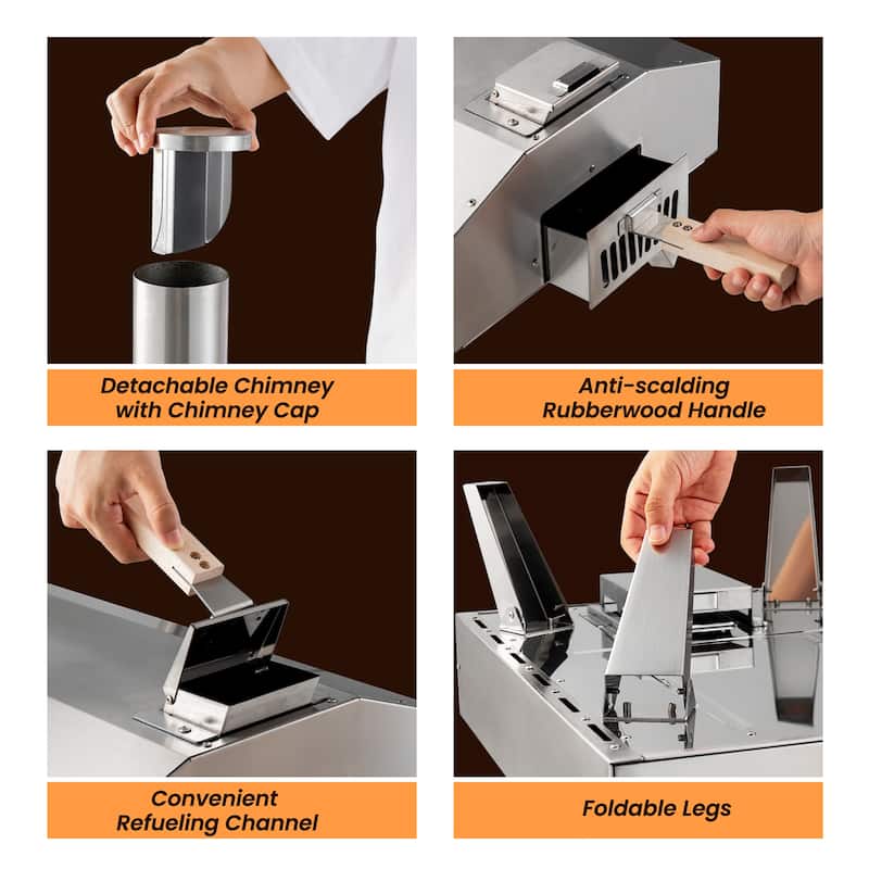 Costway Wood Pellet Pizza Oven Pizza Maker Portable Outdoor Pizza - See Details