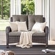 preview thumbnail 24 of 58, Gymojoy Outdoor High-back Wicker Loveseat Sofa For Home Garden Brown Wicker / Grey Cusion