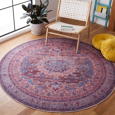 SAFAVIEH Serapi Machine Washable Netta Shabby Chic Distressed Rug
