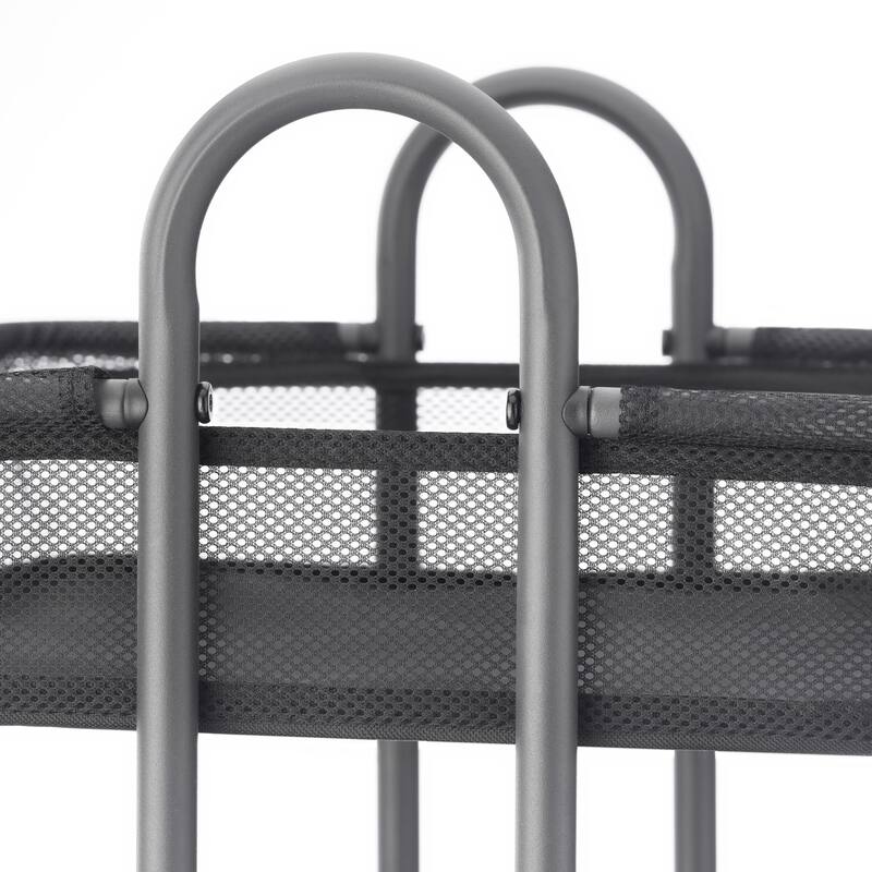 Whitmor Metal & Mesh 3-Tier Cart - Gunmetal Gray