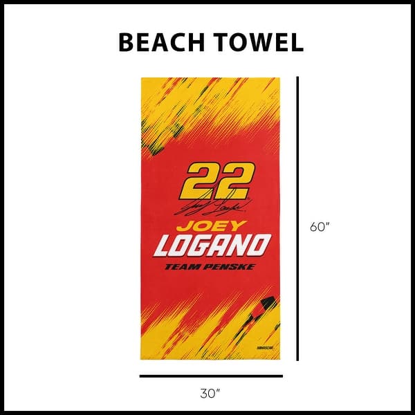 dimension image slide 6 of 19, NASCAR Simple Speed Beach Towel