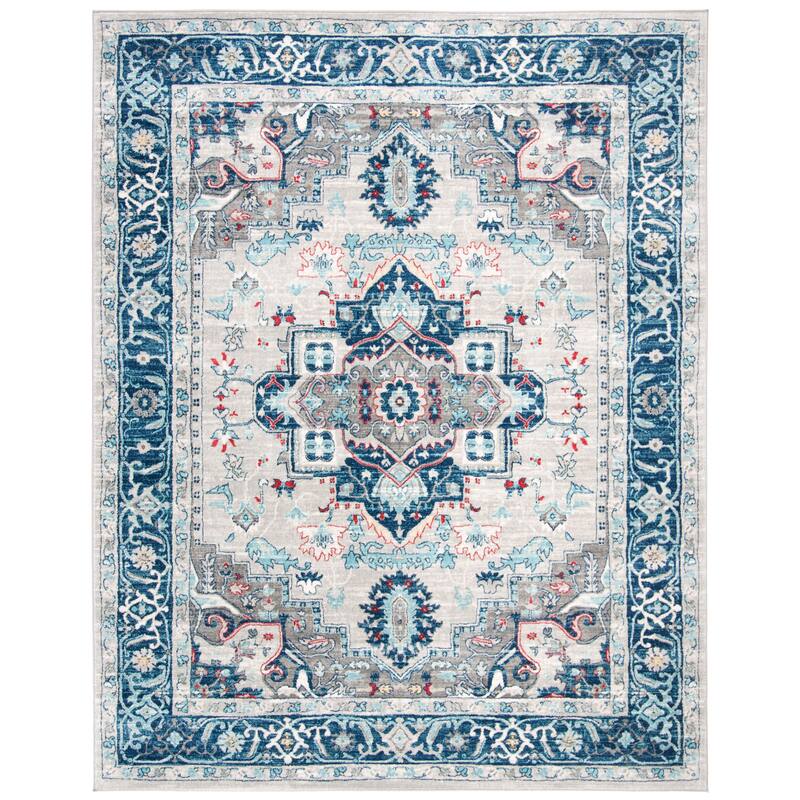 SAFAVIEH Brentwood Essie Traditional Light Grey / Blue Rug