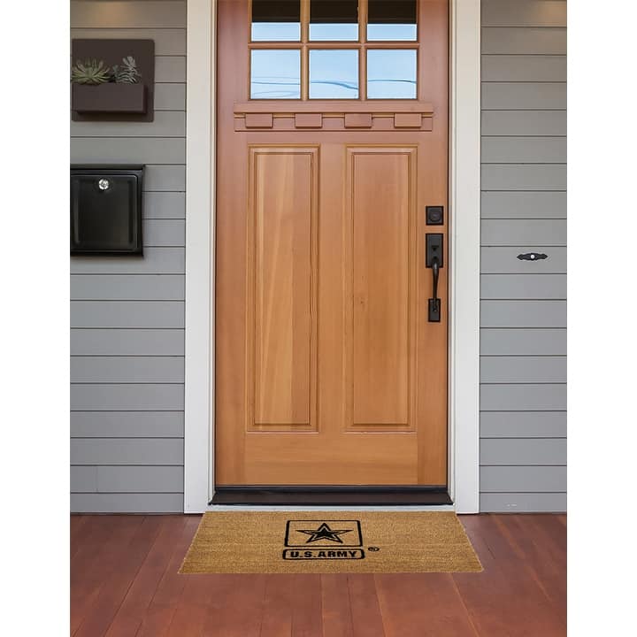 US Army Themed Coir Welcome Mat - 18" x 30"