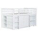 preview thumbnail 16 of 38, Twin Size Multifunctional Wood Loft Bed with Practical Pull-out Desk with a Two-tier Side Shelf