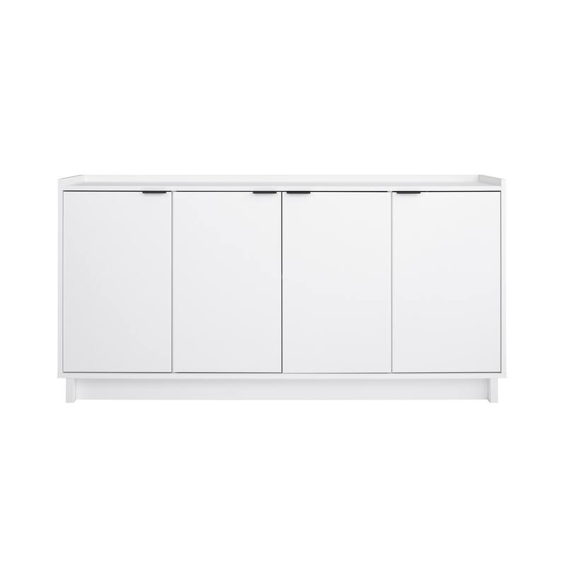 Prepac Simply Modern 4 Door 60" W x 30" H x 16" D Storage Cabinet - 60 in W x 30 in H x 16 in D