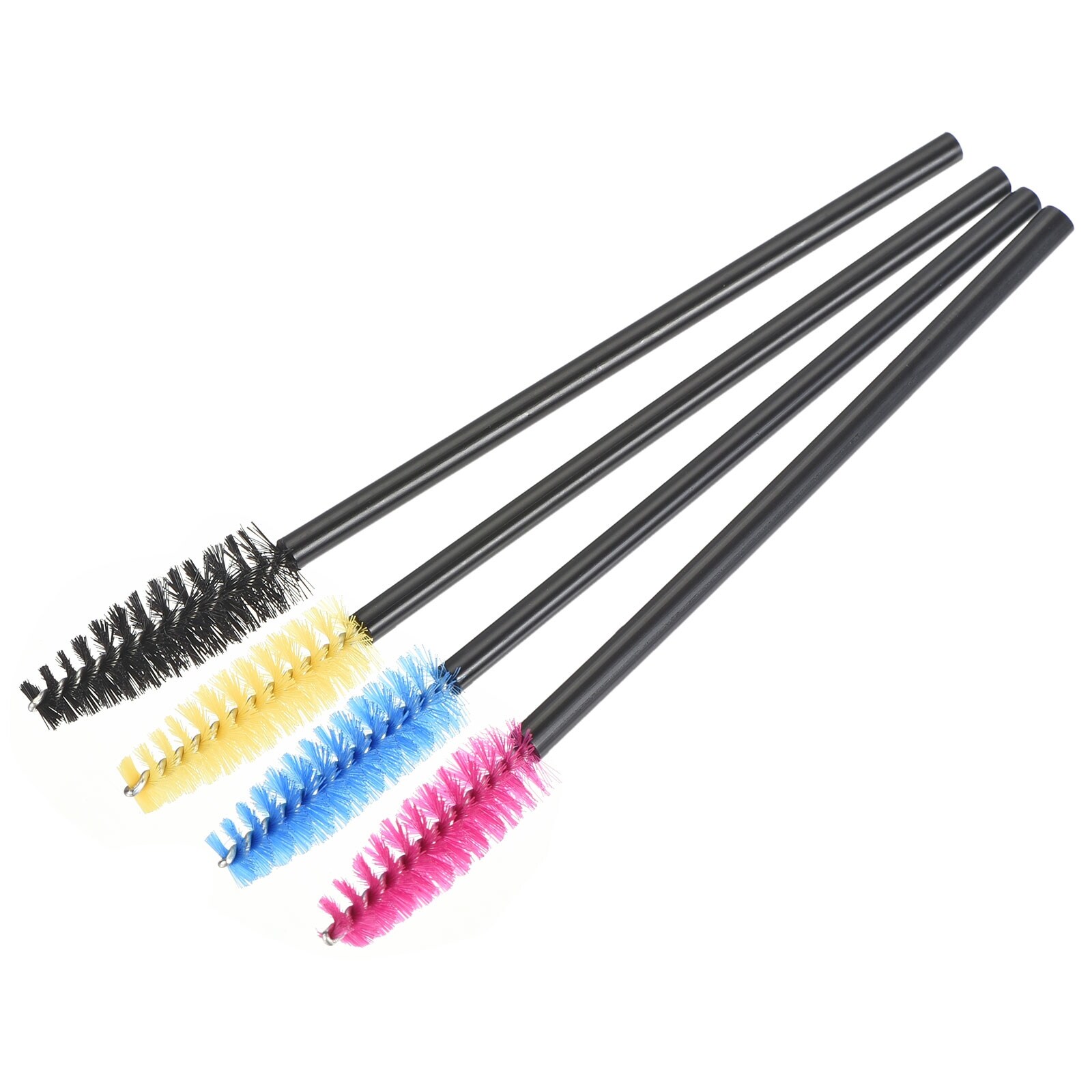 12pcs Mini Nylon Brush Spiral Duster Crevice Cleaning Tool Black