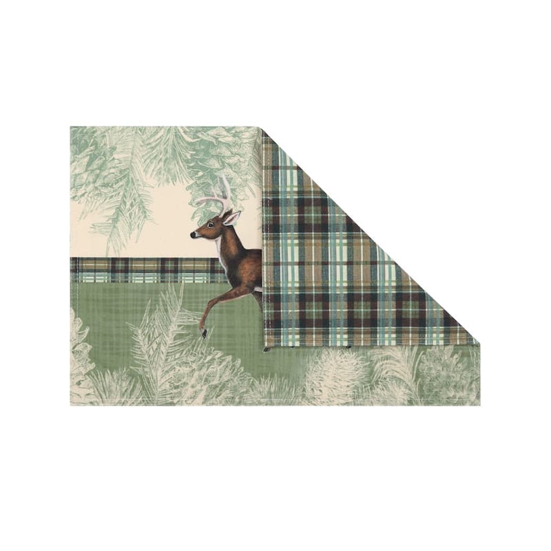 Laural Home Woodland Forest Placemat Set of 4 - 13" x 19"