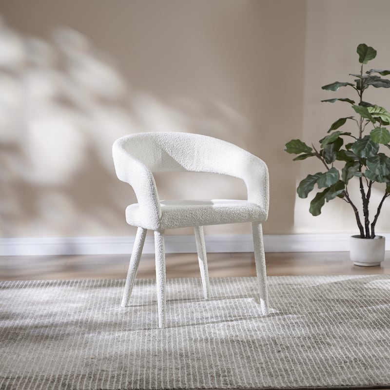 Modern Fort Boucle Upholstered Dining Chair (Set of 4)