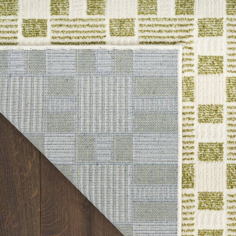 Nourison Nordic Indoor only Green Geometric Area Rug