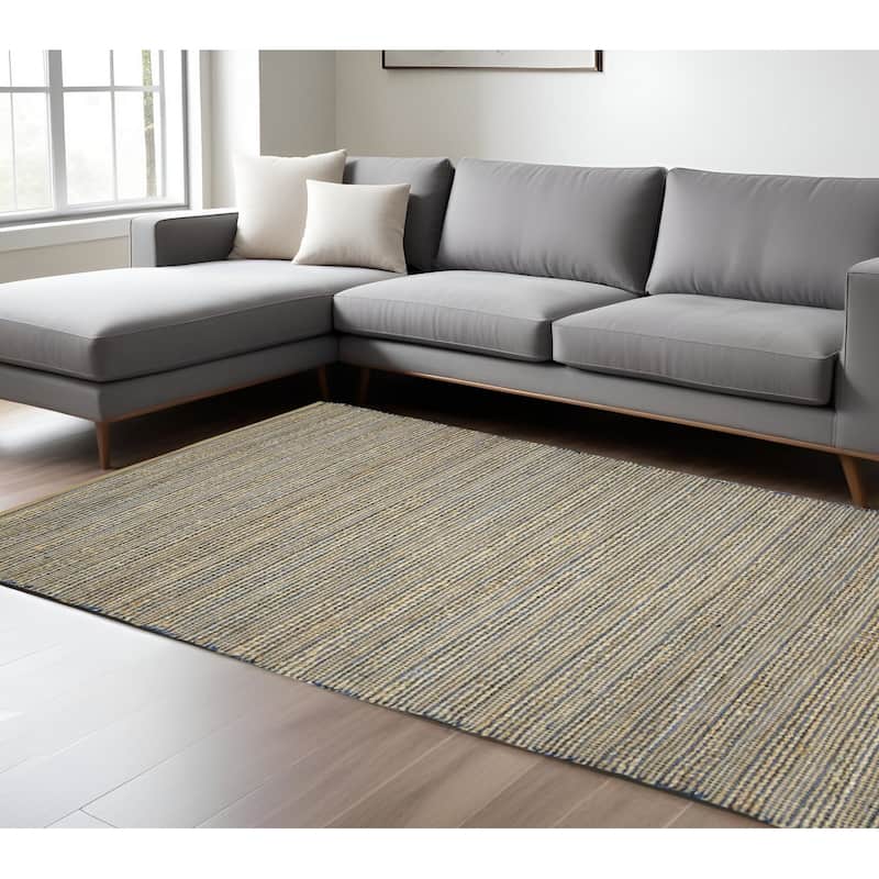 HomeRoots Striped Lodge Rectangle Area Rug - 120.00 in. x 96.00 in. x 0.20 in. - 120.00 in. x 96.00 in.  x 0.20 in.