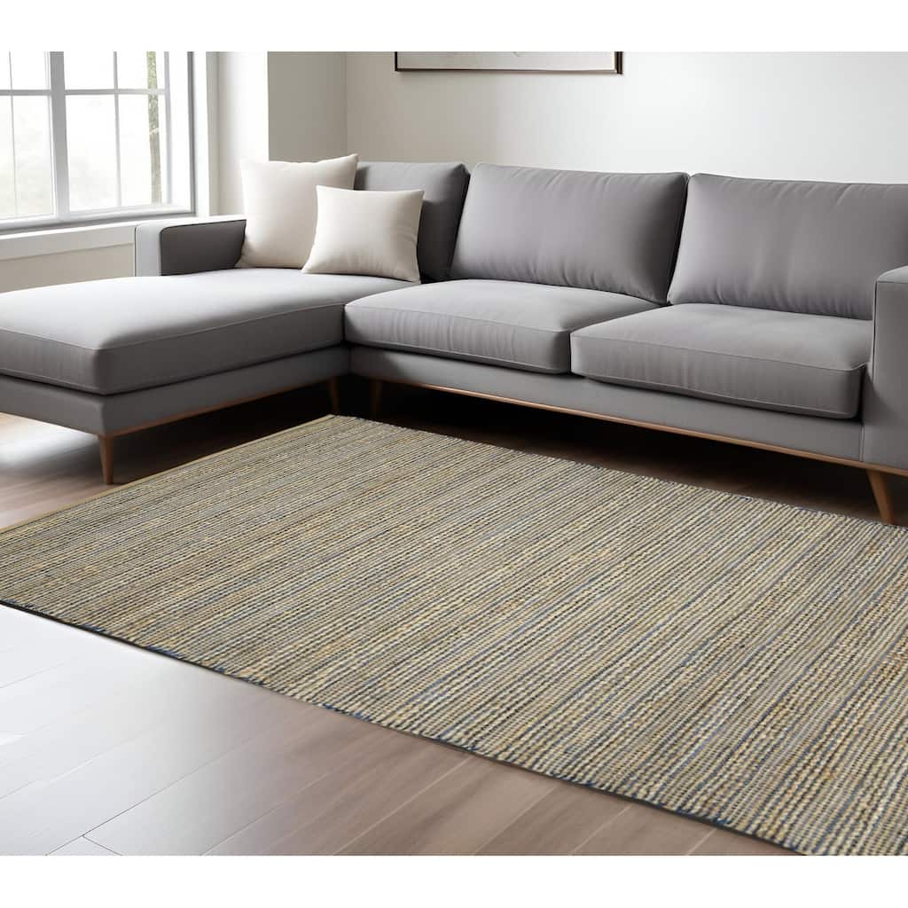 HomeRoots Striped Lodge Rectangle Area Rug - 120.00 in. x 96.00 in. x 0.20 in.