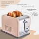 preview thumbnail 29 of 28, Rae Dunn Toaster, Stainless Steel 2 Slice Square Toaster, Wide Slot with 5 Browning Levels, with Bagel, Defrost