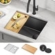 preview thumbnail 120 of 162, KRAUS Kore Workstation Undermount Stainless Steel Kitchen Sink 23" x 19" (sink KWU1111-23-PGM) - PVD Gunmetal
