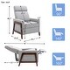 preview thumbnail 5 of 7, Multfhctional Linen Recliner Chair Adjust Home Theater Seating