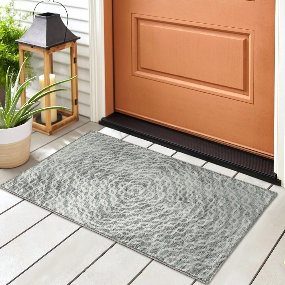 Indoor/ Outdoor Addison Bravado Link Washable Area Rug