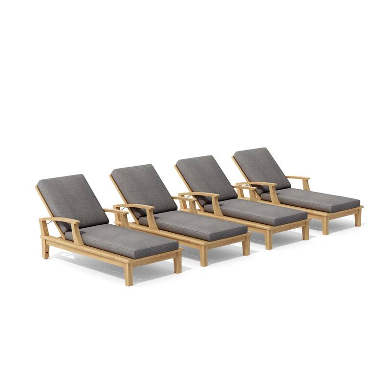 Brianna Sun Lounger 4-Pieces Set - Cast Slate