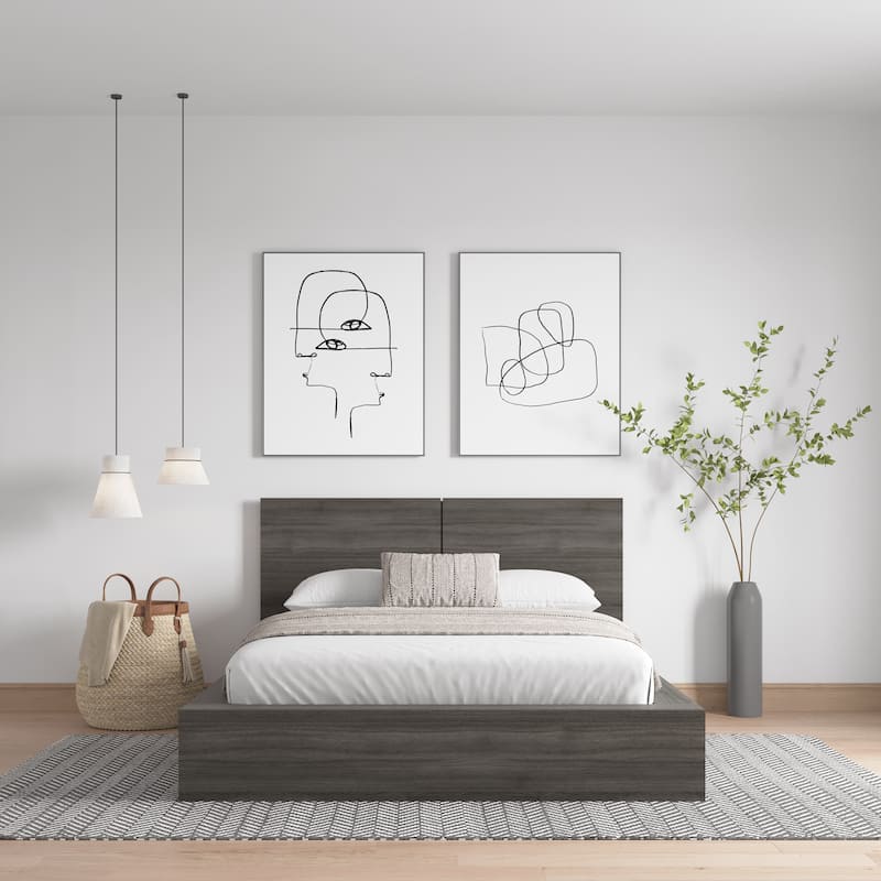James Platform Bed with Headboard