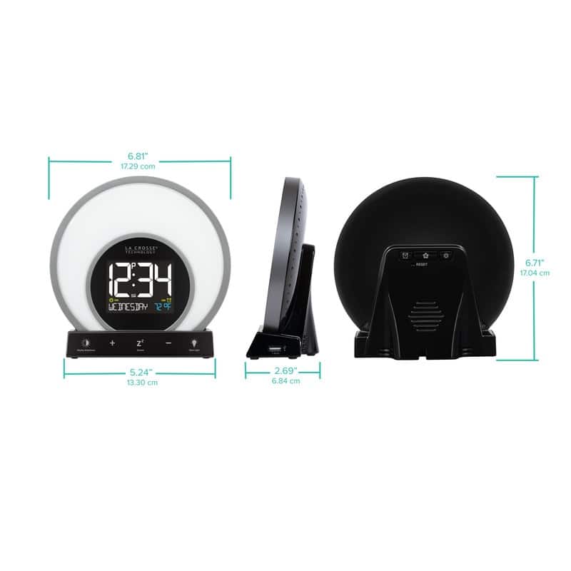 La Crosse W74146 Soluna S Sunrise Light Digital Alarm Clock with USB