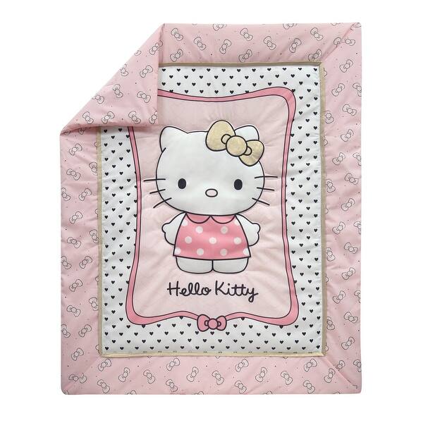 Shop Bedtime Originals Hello Kitty Luv Pink White Gold 3 Piece