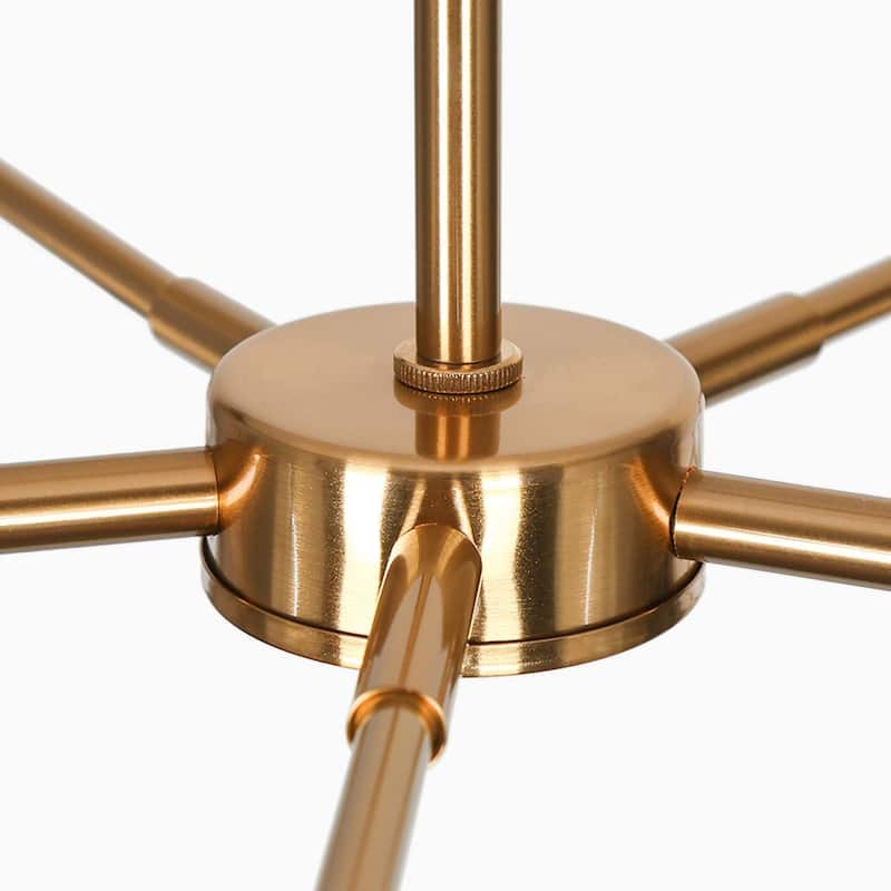 Seticy Modern Wagon Wheel Chandeliers with Accent White Gold Shaded Cone Glass for Dining Room - D 25" x H 21.5"