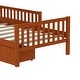preview thumbnail 72 of 79, Wooden Platform Bed Underbed Storage Bed with Sides Guardrails Spindle Headboard and 2 Drawers 8.98 inch Storage Underneath