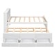 preview thumbnail 14 of 12, White Twin Size Platform Bed with Storage Headboard, USB, Trundle Bed Frame