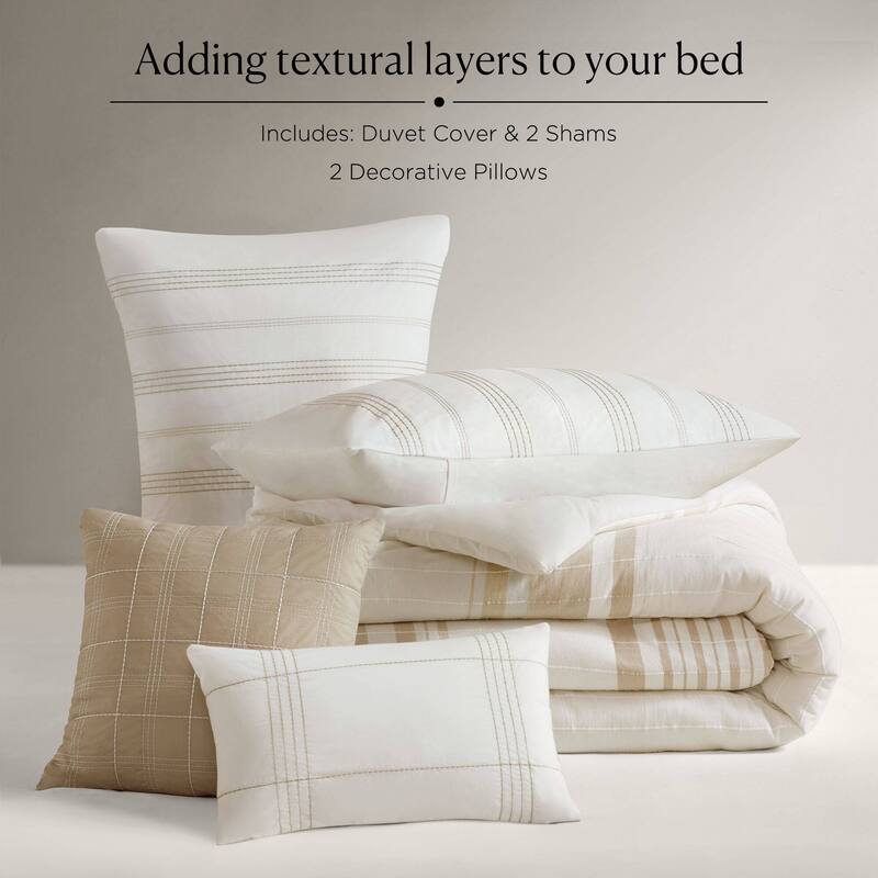 Harbor House Living Morgan 5 Piece Cotton Jaquard Duvet Set