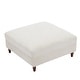 preview thumbnail 2 of 51, Modern Square Corduroy Upholstered Ottoman With Wood Leg